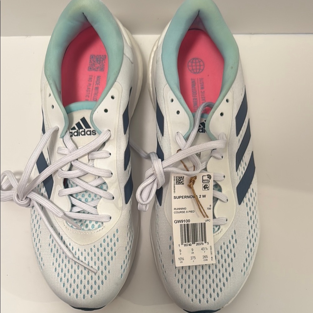 Adidas supernova 2 Women's White and Blue Running Shoes